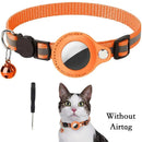 Collar reflectante para gatos con soporte para AirTag y cascabel