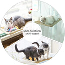 Hamaca de ventana para gatos: cama soleada que ahorra espacio con ventosa