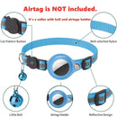 Collar reflectante para gatos con soporte para AirTag y cascabel