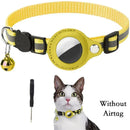 Collar reflectante para gatos con soporte para AirTag y cascabel
