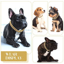 Collar de lujo para perro con cadena cubana, chapado en oro