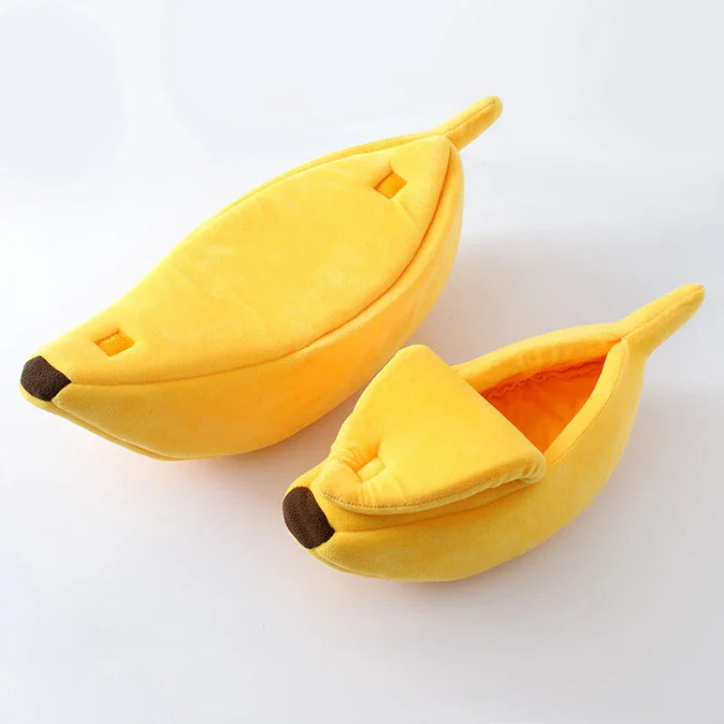 Cama Banana para Gatos: Casa Cálida y Acogedora para Gatos y Cachorros