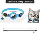 Collar reflectante para gatos con soporte para AirTag y cascabel
